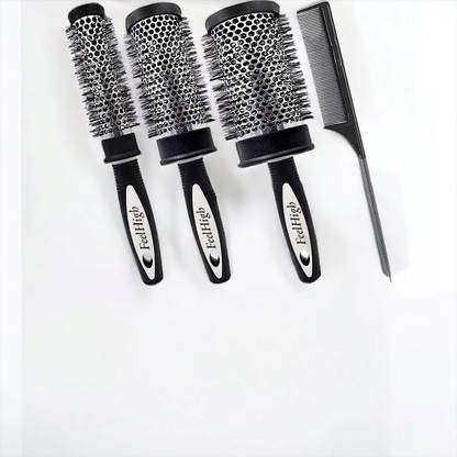 feelhigh for Blow Drying and Curling - Includes 3 Sizes With tail comb