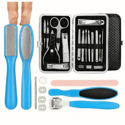 FULAMDE Professional Manicure Set Pedicure Tools Stainless Steel Foot Care Foot File (340 ml, Set of 23)