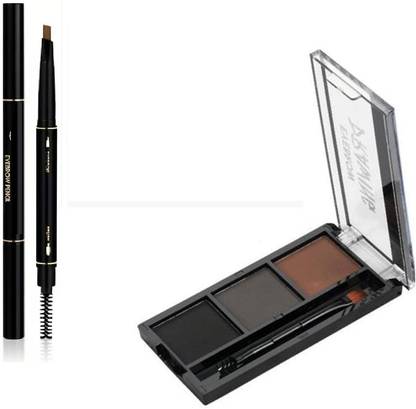 WECHARMERZ Waterproof Eyebrow Drawing Palette 3Colors With 3D Eyebrow Pencil With Brush