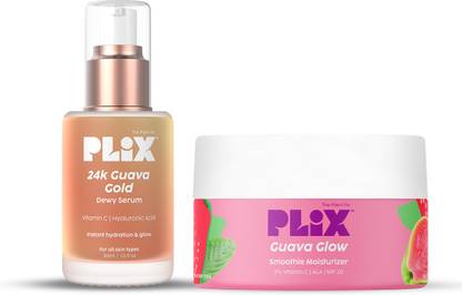 The Plant Fix Plix 24k Guava Gold Lightweight Serum & Guava Glow Smoothie Moisturizer