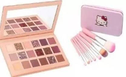 wryak Eyeshadow 18 Colours EDITION Palette 18 g (Multicolour) with a set of 7 makeup brush with storage box