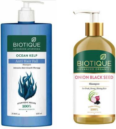 BIOTIQUE OCEAN KELP ANTI HAIR FALL SHAMPOO & ONION BALCK SEED SHAMPOO