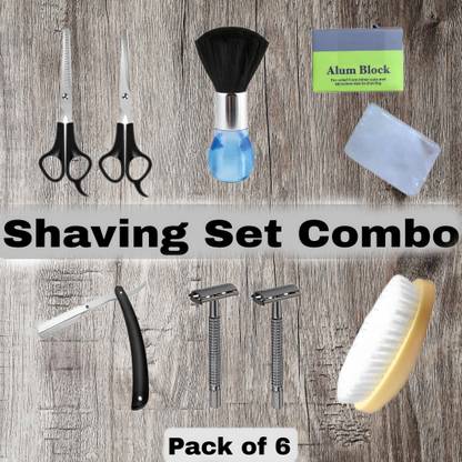 Elecsera 8 in 1 Shaving Kit for men with Travel Pouch | Gifts for men