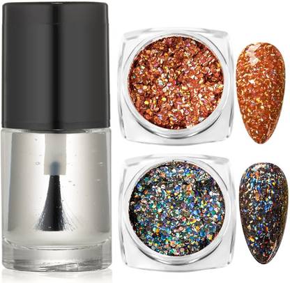 MYEONG Nail Polish Multicolored glitter