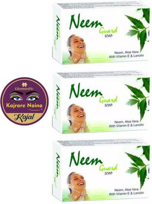 glomantic Kajal & Neem Guard Soap 75gm Pack of 3
