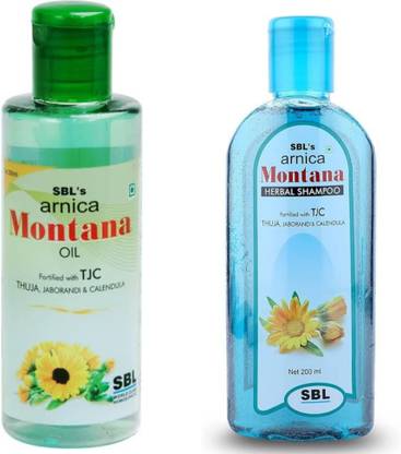 SBL Hair Oil 200 Ml & Arnica Monatana Shampoo 200 Ml Hair growth-Anti Hair Fall Combo Pack