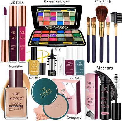 VOZO Makeup Combo Kit One-stop Beauty Package for Beginners and Professionals KT-300