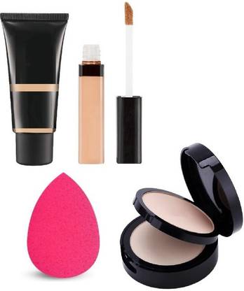 NADJA NEW 2 IN 1 COMPACT, FOUNDATION, LIQUID CONCEALER & SPONGE BEST COMBO KIT