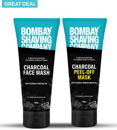 BOMBAY SHAVING COMPANY Charcoal Face Wash & Peel off Face Mask Combo