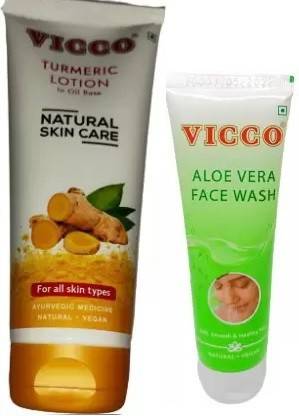 VICCO Body Lotion 200 ml , Aleo Vera Face wash 70 gm