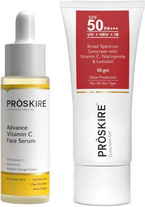 Proskire Advance Vitamin C Serum with SPF 50 Sunscreen For Complete Glow Protection