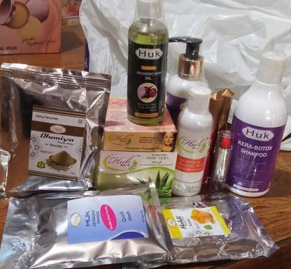HUK Home Care Kit With Soaps, Body Lotion & Shampoo