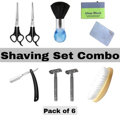 ShopCircuit 8 in 1 Shaving Kit for men with Travel Pouch | Gifts for men