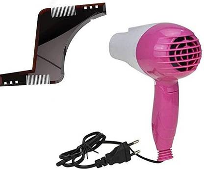 Zailie 1290 Mini Hair Dryer With Beard Shaping & Styling Tool Comb