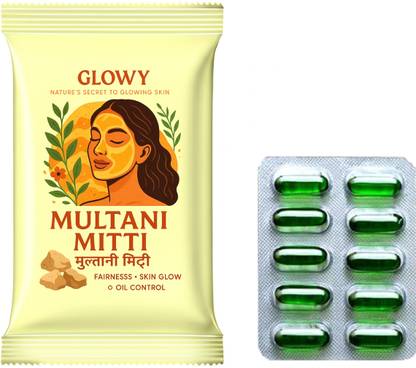 GLOWY Multani Mitti with Vitamin E Face Capsule – Deep Detox Meets Radiant Nourishment