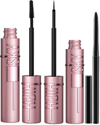 nn new intense deep matte lash volumizing mascara with charcoal black liner with kajal combo