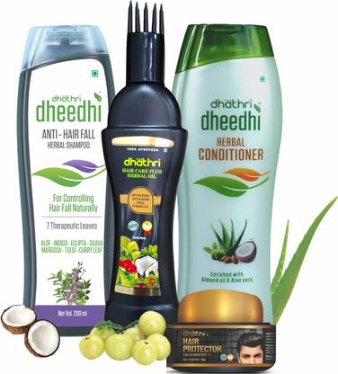 Dhathri Anti-Hairfall Kit(Hair Care Plus-100ml, Conditioner-200ml, Anti-Hair fall shampoo-200ml & Hair Potector- 50gm)