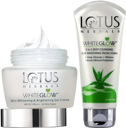 LOTUS HERBALS Whiteglow ( Gel Creme_60g + 3 in 1 Deep Facial Form_100g )