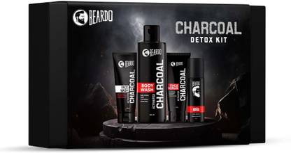 BEARDO Charcoal Detox Kit | Face Wash, Body Wash & Face Scrub and Mafia Deo For Men