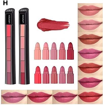 huemic 5 in 1 Lipstick Red & Nude Combo h