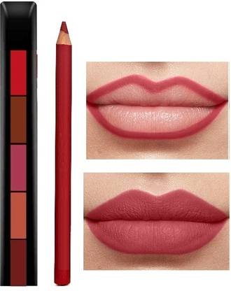 Libline Smooth Waterproof Lip Liner Pencil , Matte Finish 5 in 1 Lipstick
