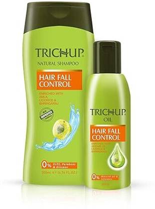 TRICHUP Hair Fall Control Oil(200ml) & Shampoo(400ml) | Enriched with Amla & Bhringraj