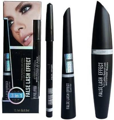 Kamz Beauty 3in1 eyeliner kajal and maskara set for personal and professional use