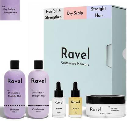 Ravel Hair Care Dry Scalp, Straight Hair- Shampoo, Conditioner, Mask, Serum, Oil