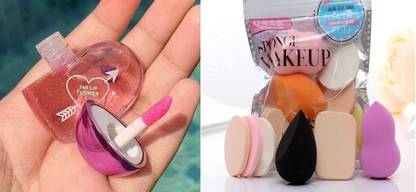 MISTY ALLE 6 in 1 Makeup Spounge Puff Set with 1 tiny cute lip gloss