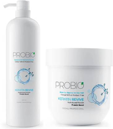 Godrej Professional Probio Keratin Revive Shampoo(1000ml)with Revive Hair Mask(200 gm)
