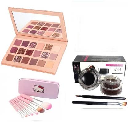 Mehaay cosmetics Mini brushes ,Black and Brown Eyeliner , Eyeshadow