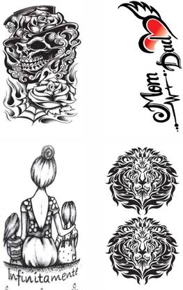 surmul Mom And Baby And Skull Tattoo For Male and Female Tattoo