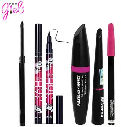 Pro Girl HDA64 Makeup Users 3 g Deep Black & 3in1 Beauty Eyeliner