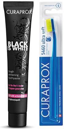 Curaprox CS 5460 Toothbrush Ultra-Soft and Toothpaste 60ml by (Black)
