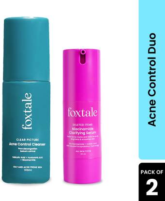 Foxtale Acne Control Duo - Cleanser + Niacinamide Serum