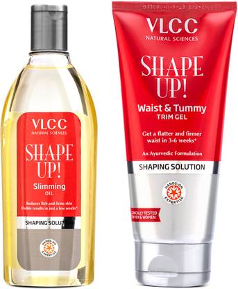 VLCC Shape Up Slimming Oil - 200 ml and Shape Up Waist & Tummy Trim Gel - 200 g