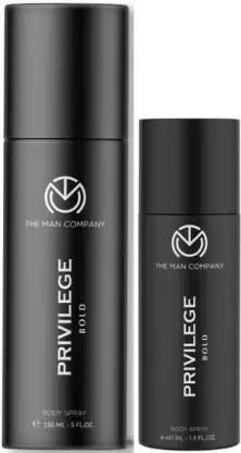 THE MAN COMPANY Bold Deodorant Combo (150ml + 40ml) for Men | Long Lasting Body Sprays