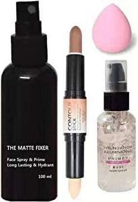 MISTY ALLE COMBO OF FIXER PRIMER HIGHLIGHTER AND PUFF
