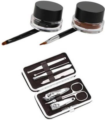 Lenon Beauty Gel Eyeliner Black & Brown, Manicure Kit 7 Pcs