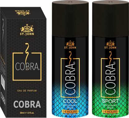 ST-JOHN Cobra Deodorant Cool 150ML and Cobra Sport 150ML & Cobra 30ML Gift Pack