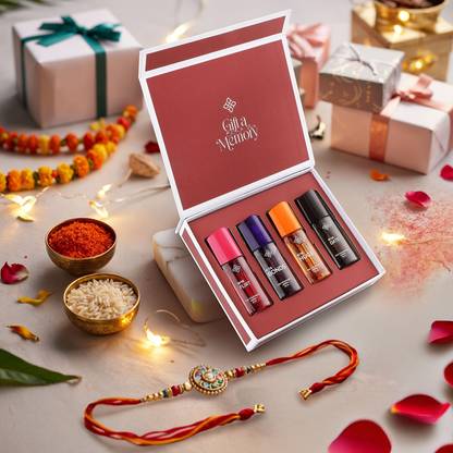 RIYA Gift a Memory Perfume For Unisex with 2 Rakhi Gift Set | 4Nx20 ml | Scent