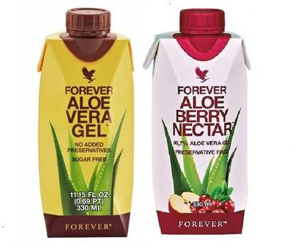 FOREVER Aloe Vera Gel & Aloe Berry Nectar (330 Ml each)