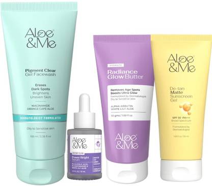 aloe&me Skin Brightening Kit with Sunscreen