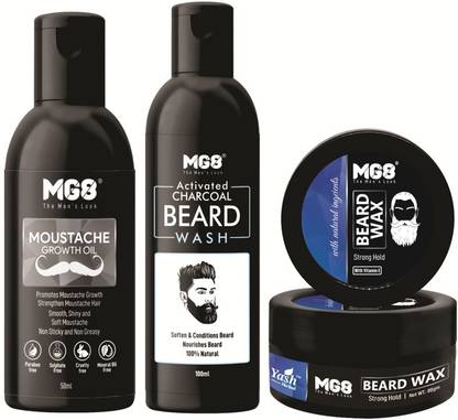 MG8 Beard Care Combo(Beard wash 100ml+Beard oil 50ml+Beard Wax 80g)
