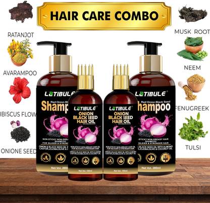 Latibule Onion Hair Oil, onion shampoo- onion conditioner Hair Growth or Strengthen Hair Roots