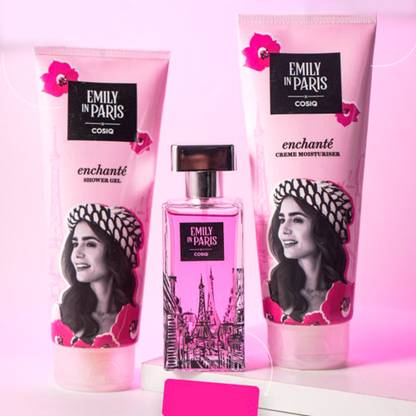 Cos-IQ Complete Emily Enchante Fragrance & Hydration Combo: Perfume, Shower Gel & Moisturizer for Glowing Skin For Women