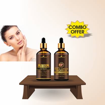 PARK DANIEL Premium Retinol Face Serum & Nail & Cuticle Growth Oil Combo Pack of 2 Bottles of 30 ml(60 ml)