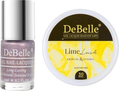 DeBelle Nail Polish & Remover Combo (Dainty , Lime Lush)