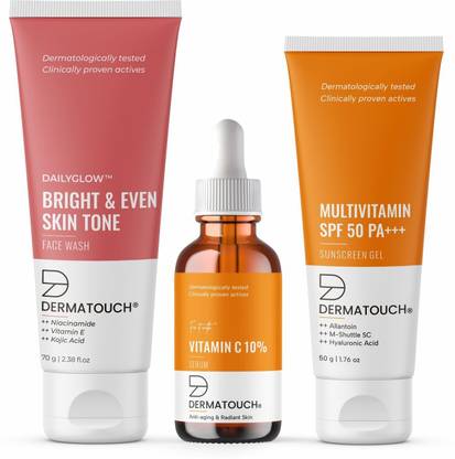 Dermatouch Bright & Glow Kit | For Anti-aging | For Sun Tanning & Sun Spots | For Glowing & Bright Skin