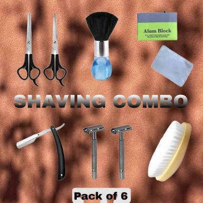 ShopCircuit 8 in 1 Shaving Kit for men with Travel Pouch | Gifts for men